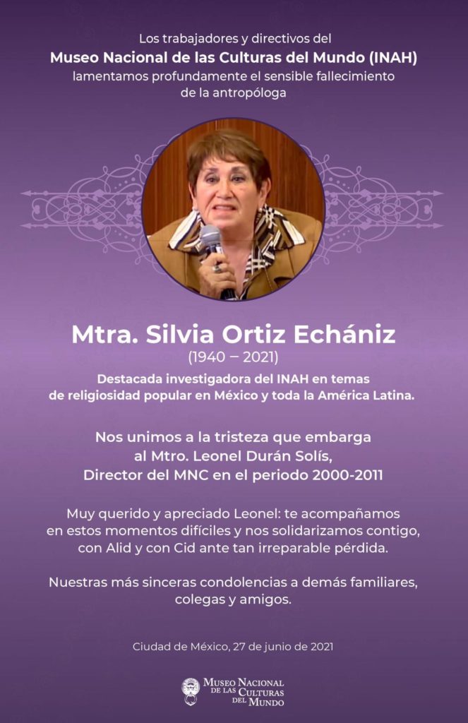 Fallece en México la antropóloga Silvia Ortiz Echaniz