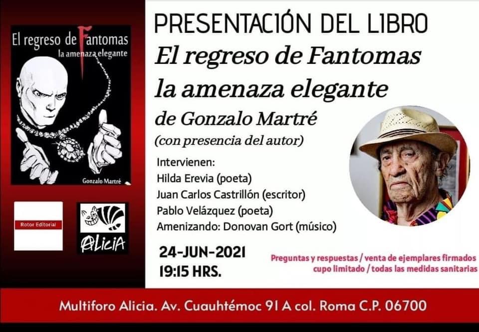 Gonzalo Martré presenta: El regreso de Fantomas, “La Amenaza Elegante”, 2a Ed.