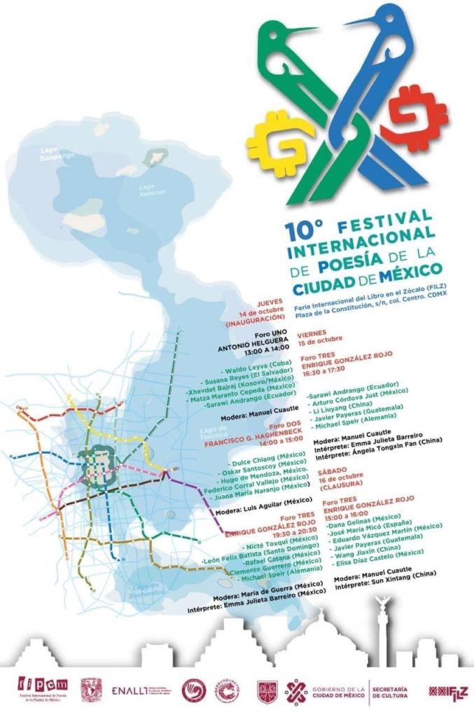 Participantes en el 10º Festival Internacional de Poesía de la Ciudad de México 2021